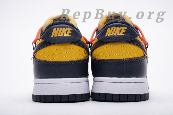 Top Version Nike Dunk Low Off-White University Gold Midnight Navy CT0856-700 - 图片 5