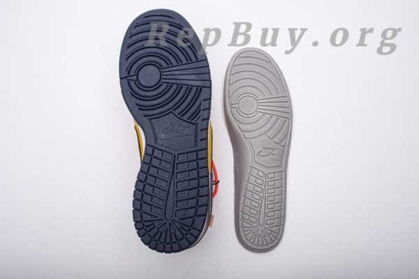 Top Version Nike Dunk Low Off-White University Gold Midnight Navy CT0856-700 - 图片 7