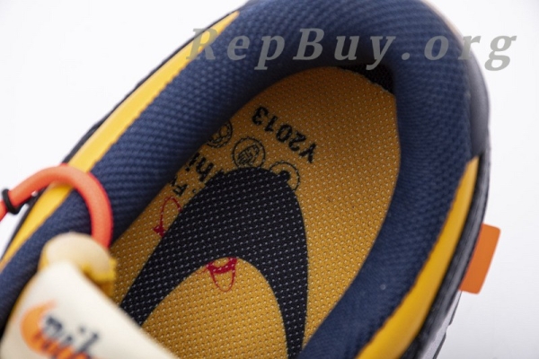 Top Version Nike Dunk Low Off-White University Gold Midnight Navy CT0856-700 - 图片 16
