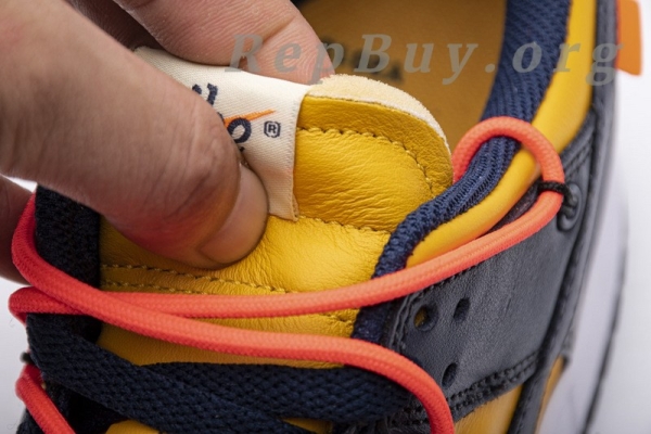 Top Version Nike Dunk Low Off-White University Gold Midnight Navy CT0856-700 - 图片 15