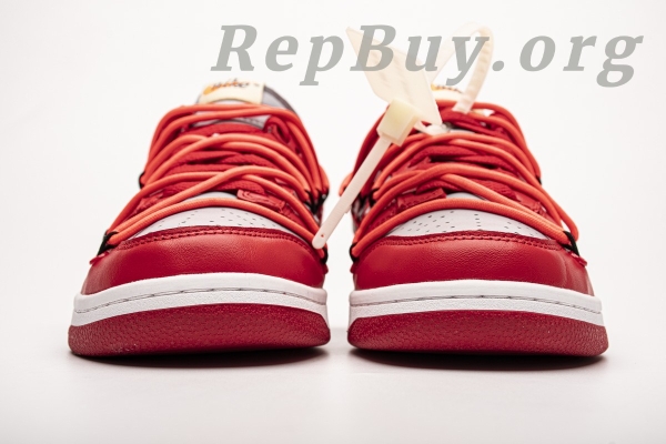 Top Version Nike Dunk Low Off-White University Red CT0856-600 - 图片 5