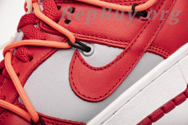 Top Version Nike Dunk Low Off-White University Red CT0856-600 - 图片 11