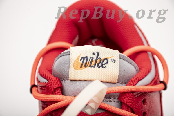 Top Version Nike Dunk Low Off-White University Red CT0856-600 - 图片 15