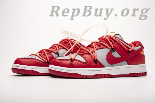 Top Version Nike Dunk Low Off-White University Red CT0856-600 - 图片 16