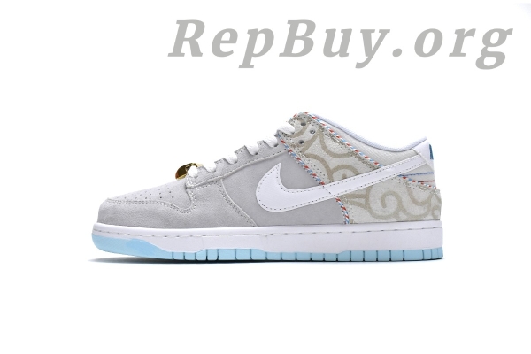 Top Version Nike Dunk Low SE Barber Shop Grey DH7614-500 - 图片 2