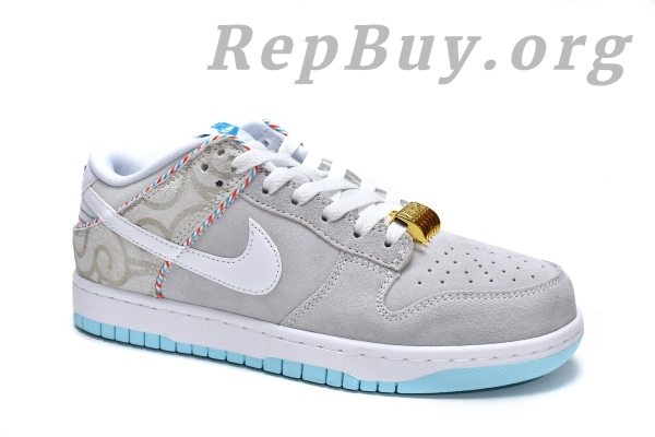 Top Version Nike Dunk Low SE Barber Shop Grey DH7614-500 - 图片 3