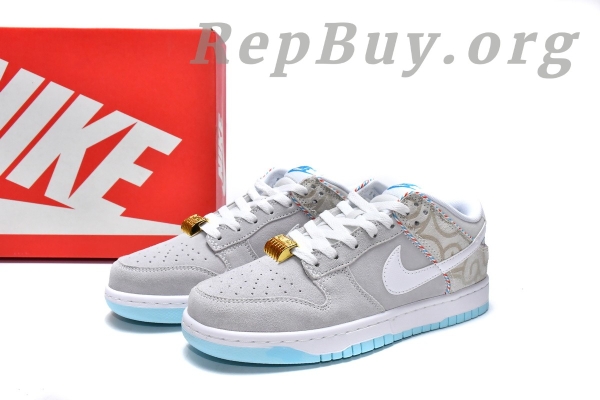 Top Version Nike Dunk Low SE Barber Shop Grey DH7614-500 - 图片 20