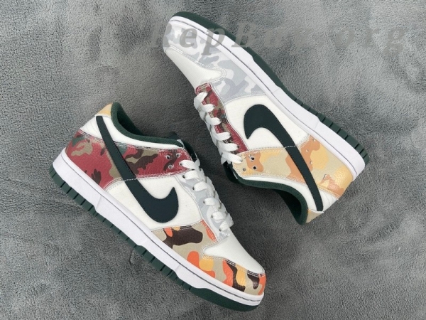 Top Version Nike Dunk Low SE Sail Multi-Camo DH0957-100 - 图片 2