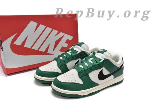 Top Version Nike Dunk Low White Green Lottery DR9654-100 - 图片 15