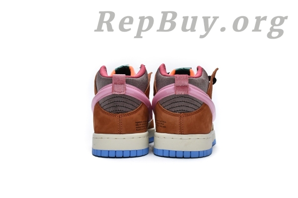 Top Version Nike Dunk Mid Social Status Free Lunch Chocolate Milk DJ1173-700 - 图片 5