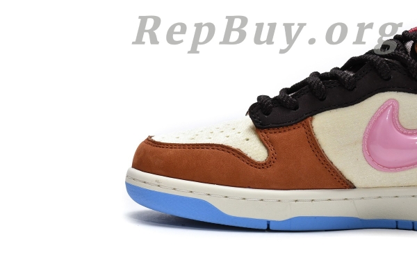 Top Version Nike Dunk Mid Social Status Free Lunch Chocolate Milk DJ1173-700 - 图片 12