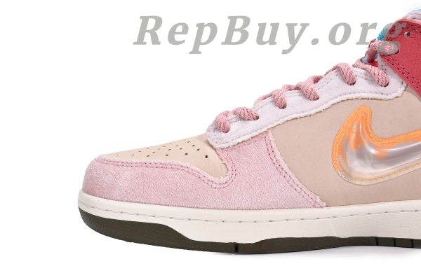 Top Version Nike Dunk Mid Social Status Free Lunch Strawberry Milk DJ1173-600 - 图片 10