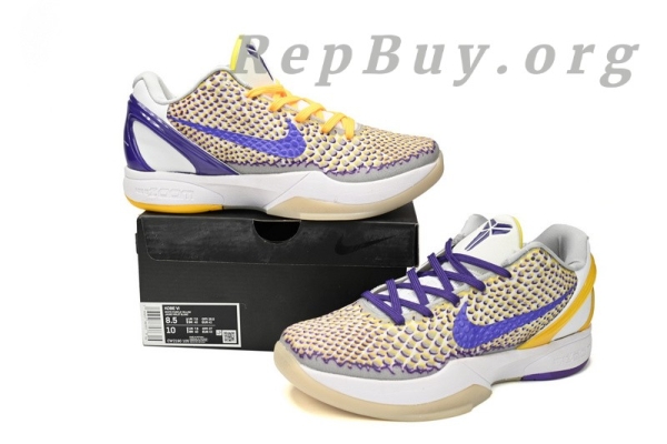 Nike Kobe VI White Purple Yellow CW2190-105 - Image 13