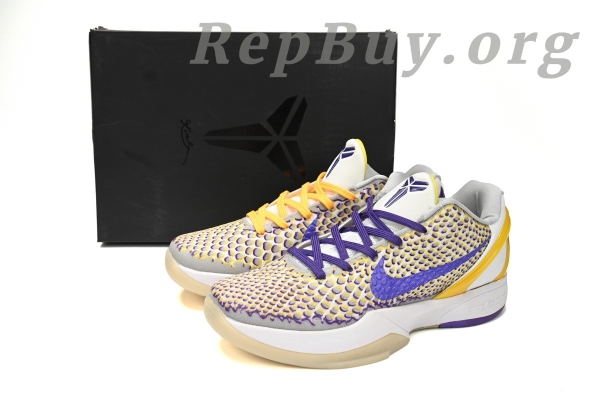Nike Kobe VI White Purple Yellow CW2190-105 - Image 14