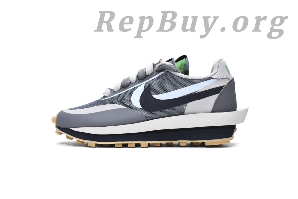 Top Version Nike LD Waffle sacai CLOT Kiss of Death 2 Cool Grey DH3114-001 - Image 2