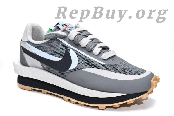 Top Version Nike LD Waffle sacai CLOT Kiss of Death 2 Cool Grey DH3114-001 - Image 3