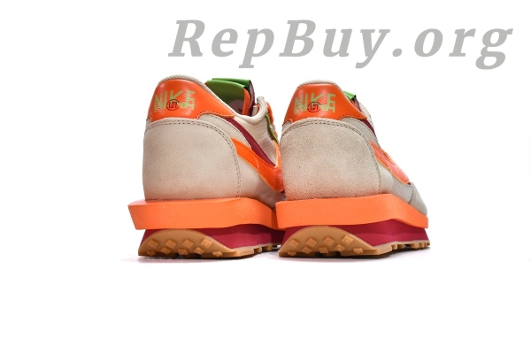 Top Version Nike LD Waffle sacai CLOT Kiss of Death Net Orange Blaze DH1347-100 - Image 6