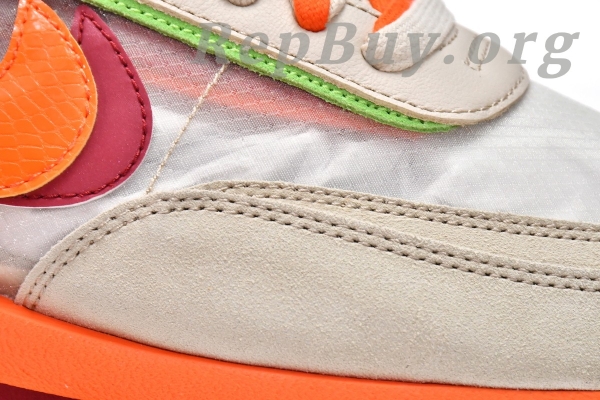 Top Version Nike LD Waffle sacai CLOT Kiss of Death Net Orange Blaze DH1347-100 - Image 14