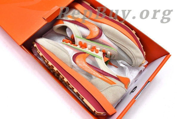 Top Version Nike LD Waffle sacai CLOT Kiss of Death Net Orange Blaze DH1347-100 - Image 18