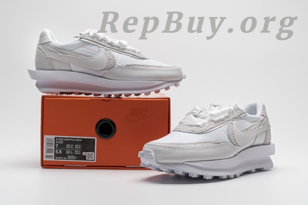 Top Version Nike LD Waffle sacai White Nylon BV0073-101 - 图片 22