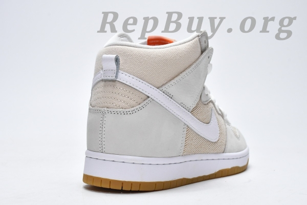 Top Version Nike SB Dunk High Pro ISO Orange Label Unbleached Natural DA9626-100 - Image 3