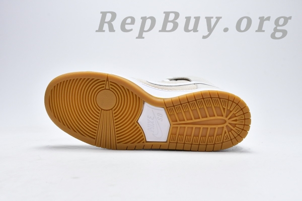 Top Version Nike SB Dunk High Pro ISO Orange Label Unbleached Natural DA9626-100 - Image 5