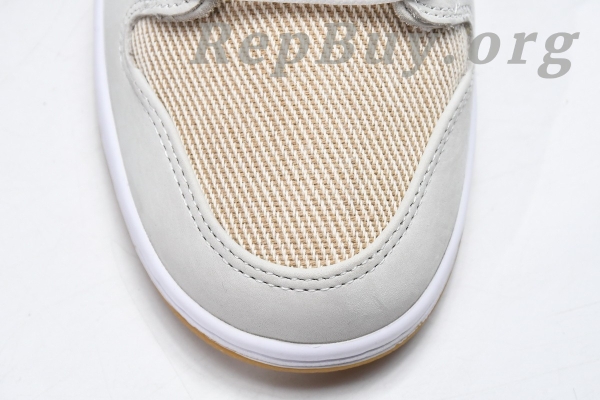 Top Version Nike SB Dunk High Pro ISO Orange Label Unbleached Natural DA9626-100 - Image 8