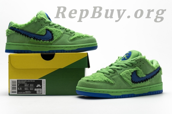 Top Version Nike SB Dunk Low Grateful Dead Bears Green CJ5378-300 - 图片 24