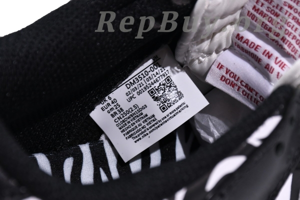 Top Version Nike SB Dunk Low OG QSQuartersnacks Zebra DM3510-001 - 图片 10