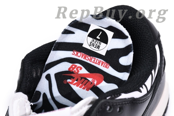 Top Version Nike SB Dunk Low OG QSQuartersnacks Zebra DM3510-001 - 图片 9