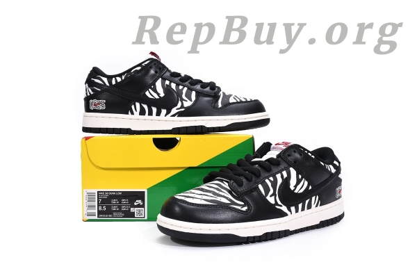 Top Version Nike SB Dunk Low OG QSQuartersnacks Zebra DM3510-001 - 图片 23