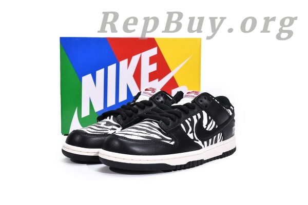 Top Version Nike SB Dunk Low OG QSQuartersnacks Zebra DM3510-001 - 图片 22