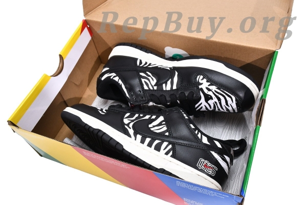 Top Version Nike SB Dunk Low OG QSQuartersnacks Zebra DM3510-001 - 图片 21