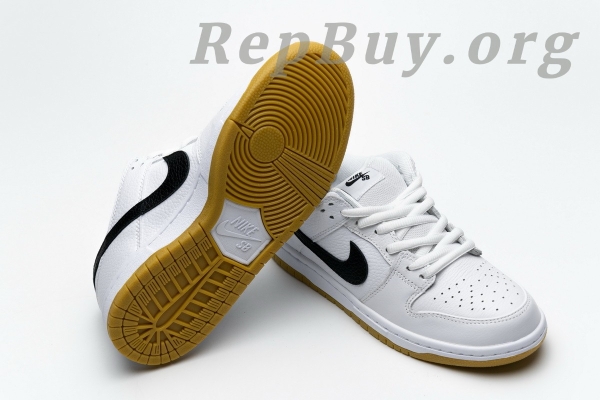 Top Version Nike SB Dunk Low Orange Label White Black CD2563-100 - 图片 4