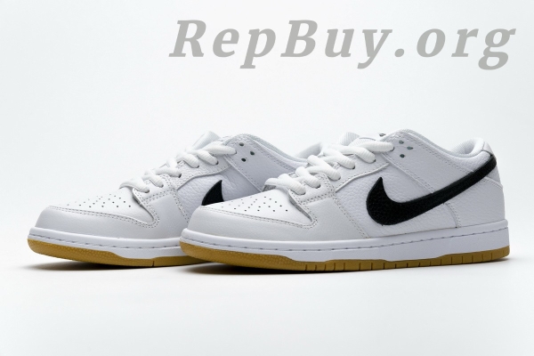 Top Version Nike SB Dunk Low Orange Label White Black CD2563-100 - 图片 6