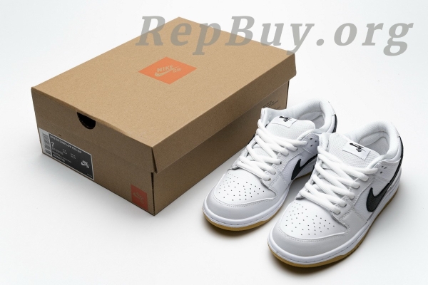Top Version Nike SB Dunk Low Orange Label White Black CD2563-100 - 图片 24