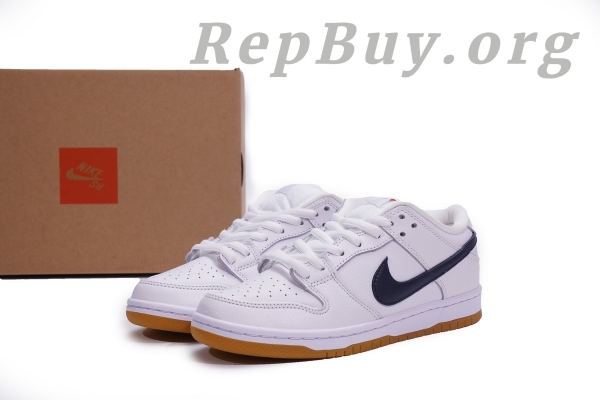 Top Version Nike SB Dunk Low Orange Label White Navy CZ2249-100 - 图片 16