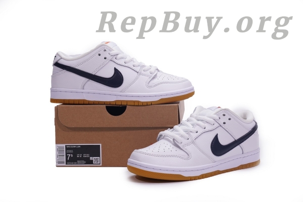 Top Version Nike SB Dunk Low Orange Label White Navy CZ2249-100 - 图片 17