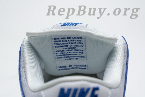 Top Version Nike SB Dunk Low Premium White Game Royal CJ6884-100 - 图片 9