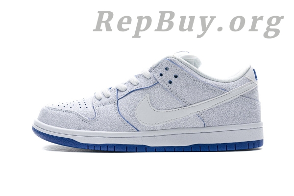 Top Version Nike SB Dunk Low Premium White Game Royal CJ6884-100