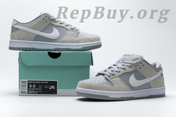 Top Version Nike SB Dunk Low Summit White Wolf Grey AR0778-110 - 图片 22