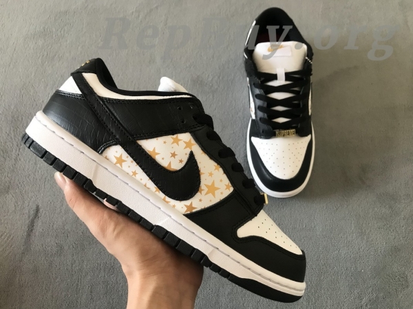 Top Version Nike SB Dunk Low Supreme Stars Black (2021) DH3228-102 - 图片 3