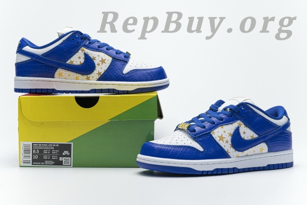 Top Version Nike SB Dunk Low Supreme Stars Hyper Royal (2021) DH3228-100 - 图片 22