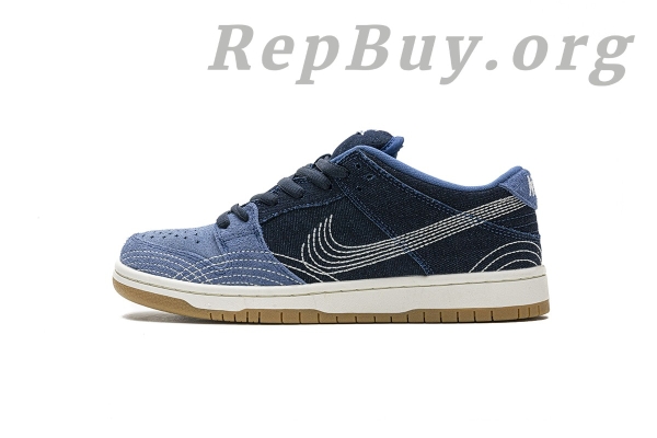 Top Version Nike SB Dunk Low Denim Sashiko CV0316-400 - Image 2