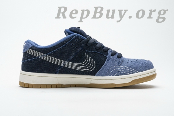 Top Version Nike SB Dunk Low Denim Sashiko CV0316-400 - Image 8