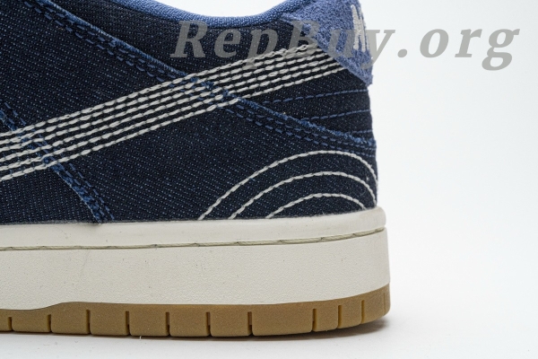 Top Version Nike SB Dunk Low Denim Sashiko CV0316-400 - Image 14
