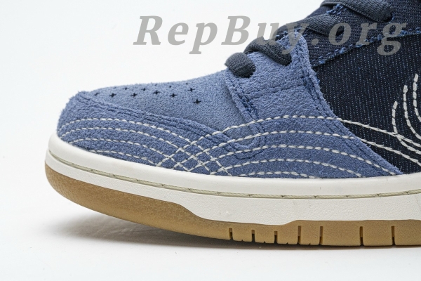 Top Version Nike SB Dunk Low Denim Sashiko CV0316-400 - Image 12
