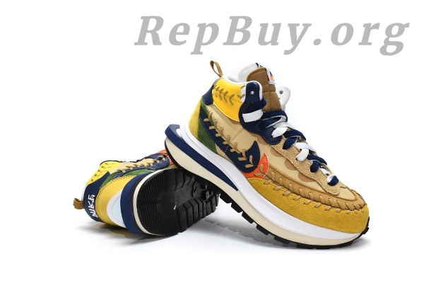 Top Version Nike Vaporwaffle sacai Jean Paul Gaultier Sesame Blue DH9186-200 - Image 3
