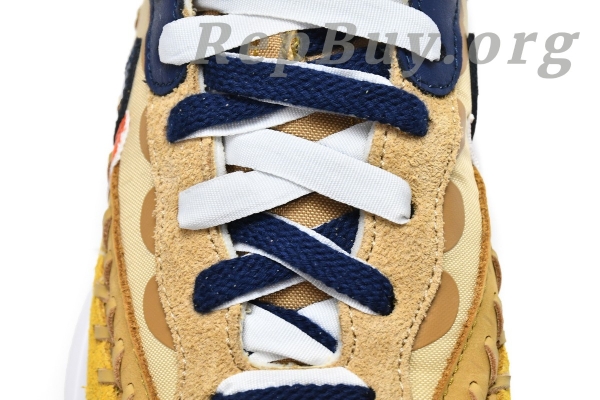 Top Version Nike Vaporwaffle sacai Jean Paul Gaultier Sesame Blue DH9186-200 - Image 18