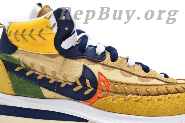 Top Version Nike Vaporwaffle sacai Jean Paul Gaultier Sesame Blue DH9186-200 - Image 14
